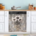 thumbnail image 1 of White Sunflower Dishwasher Magnet Cover Reuseable Refrigerator Magnet Cover Decal Kitchen Fridge Microwave Stickers Hoilday Party Decor 23 x 26 inch, 1 of 5