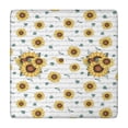 thumbnail image 1 of White Sunflower Letter Pattern Square Fitted Tablecloth with Elastic Edge,Square Table Cover,Washable Elastic Table Cover for Home Kitchen Party Decor 34"x34", 1 of 6