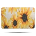thumbnail image 1 of White Sunflower Pattern Bathroom Rugs Mat,Non Slip Microfiber Bathroom Rug,Rubber Backing,Soft Bathroom Mats for Bathroom Floor,Tub and Shower,17x27in(43x68cm), 1 of 5