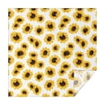 thumbnail image 1 of White Sunflower Pattern Square Tablecloth,Waterproof Square Table Cover,Wipeable Spillproof Washable Table Cover for Home Kitchen Party Decor 42"X42"(107x107cm), 1 of 6