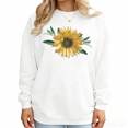 thumbnail image 1 of White Sunflower Print Sweatshirt Graphic Sweatshirt Women Cozy Spring Easter Mothers Day Gift S 3XL Tops, 1 of 5