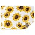 thumbnail image 1 of White Big Sunflower Pattern Rectangle Tablecloth 60"x84",Waterproof Polyester Rectangle Table Cloth, Wipeable Spillproof Polyester Tablecloth for Dining, Camping, Indoor and Outdoor, 1 of 5