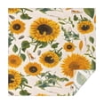 thumbnail image 1 of White Sunflower Seed Leaf Pattern Square Tablecloth,Waterproof Square Table Cover,Wipeable Spillproof Washable Table Cover for Home Kitchen Party Decor 42"X42"(107x107cm), 1 of 6