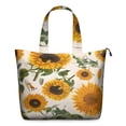 thumbnail image 1 of White Sunflower Seed Leaf Pattern Travel Tote Bags for Women Carry On,Large Weekender Bags for Women Travel,Multi Functional Duffle Bag for Work,Shopping,Sports, 1 of 5
