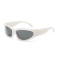 thumbnail image 1 of White Sunglasses Classic Sport Shades Beach Party Style Shield, 1 of 1