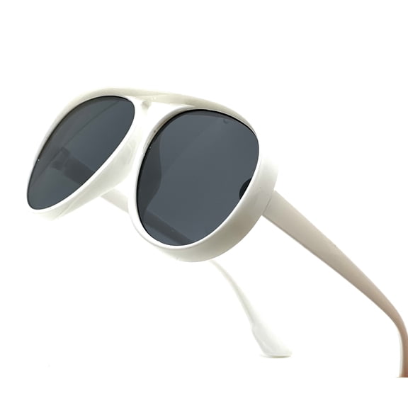 White Sunglasses Classic Sport Shades Beach Party Style Shield
