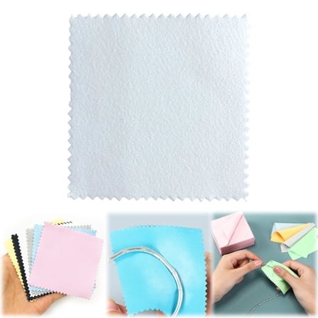 White Sunshine Polishing Cloth - Jewelry & Metal Tarnish Remover, Non-Scratch Microfiber Cleaning Cloth for Silver Gold Brass, Handcraft Shining Tool