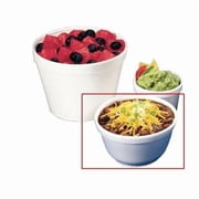 White Super Heavy Duty Squat Foam Food Container - 8oz.