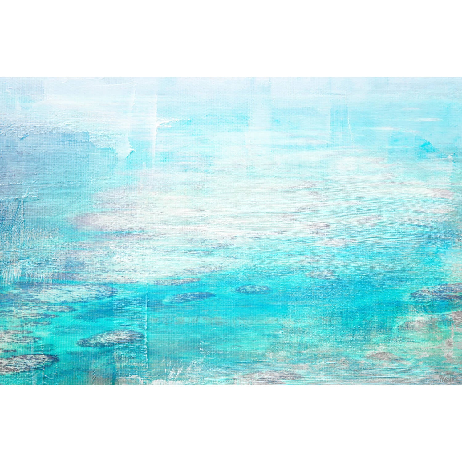 "White Surf" Painting Print on Wrapped Canvas