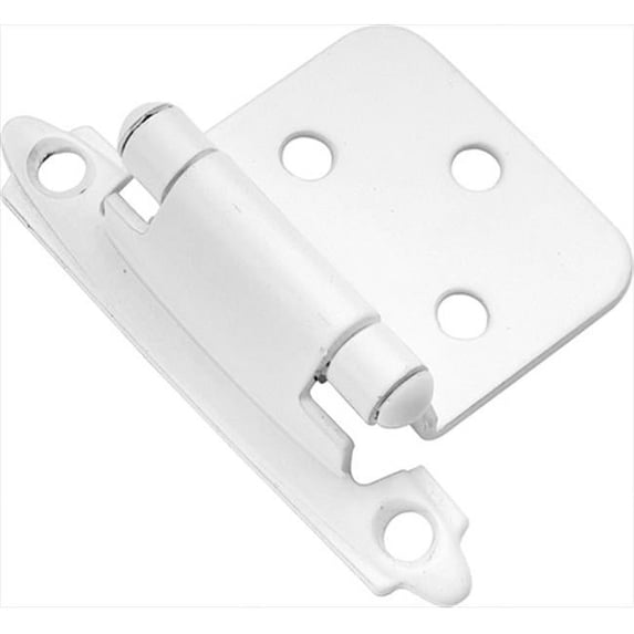 White Surface Self-Closing Flush Hinge 2-Pack