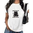 thumbnail image 1 of White Surviving Off Vibes And Broken Systems Tshirt Pattern Tees IT Humor S-5XL Tops, 1 of 5