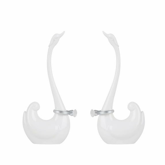 White Swan Ring Holder for Jewelry and Rings Engagement Wedding Ring Display Holder Stand, 2 Pack