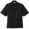 thumbnail image 1 of White Swan Unisex Short Sleeve Chef Jacket (Black S), 1 of 1