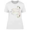 thumbnail image 1 of White Swan With Reflection T-Shirt Women -Image by Shutterstock, Female Medium, 1 of 2