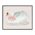 thumbnail image 1 of Stupell Industries White Swan with Pink Ribbon Black Framed Giclee Art, design by Nina Jacobs, 11 x 14, 1 of 8