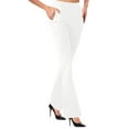 thumbnail image 1 of White Sweatpants Women Dress Pants Women Business Casual Work Pants Women High Waist Stretchy Trousers Pull On Slacks Bottoms, 1 of 4