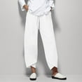 thumbnail image 1 of White Sweatpants Women Pants Cotton Casual Home Female, 1 of 6