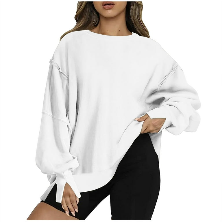 Womens long white outlet sweatshirt