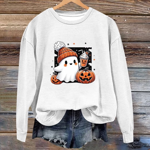 Sweatshirt for Women Halloween Bow Shirt Cute Pullover Tops