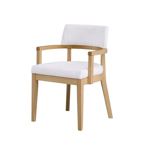 White Synthetic Wood - Padded Backrest - Family Meals - Cozy and Supportive Chairs