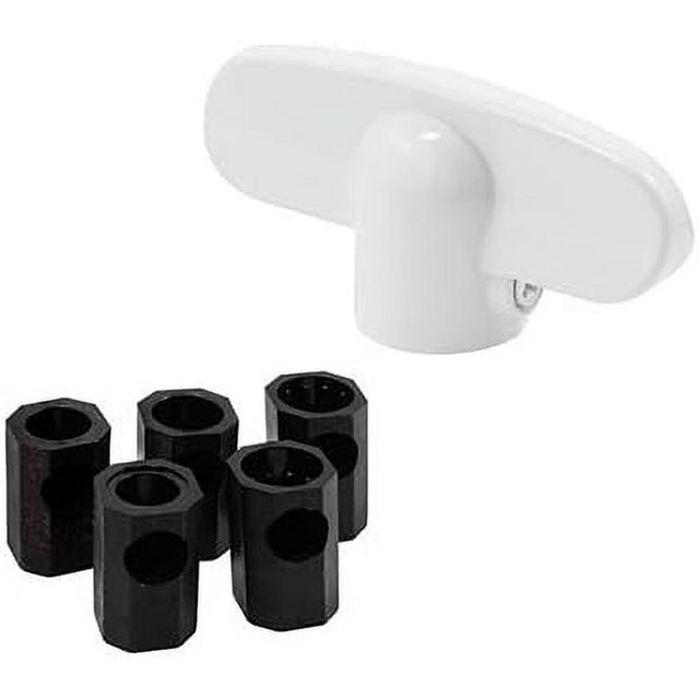 White TCrank Window Handles