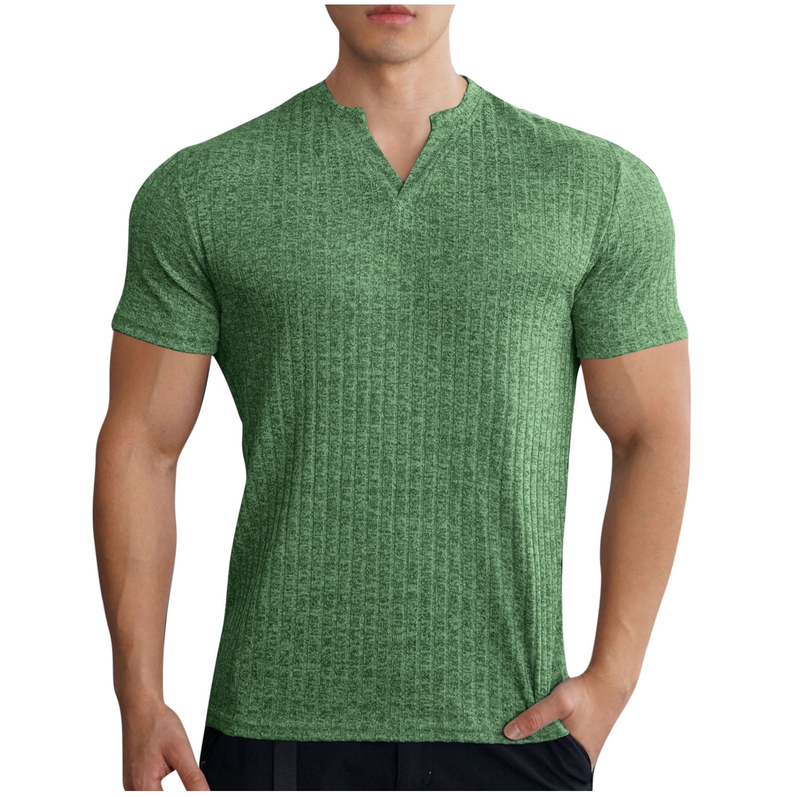 White T Shirt for Men Henley Short Sleeves Men Mens Henley Shirt Short ...