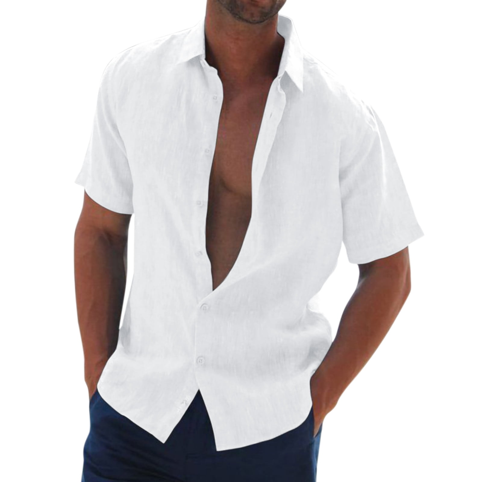 men's dressy white t shirt