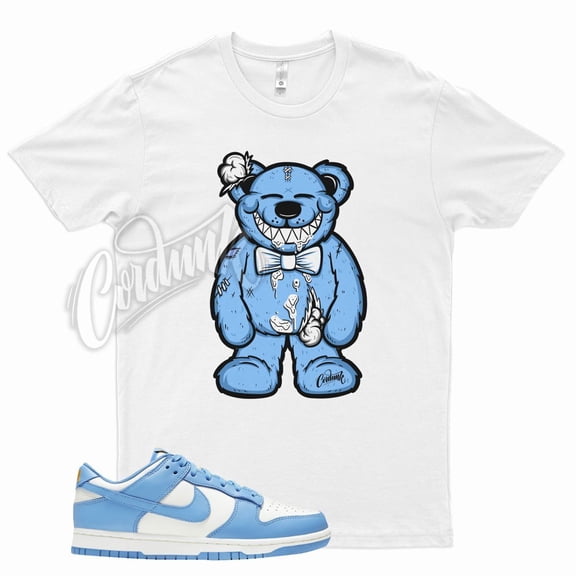 White TEDDY T Shirt for N Dunk Low Coast Sail University Gold UNC WMNS