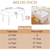 White Table Cloth Rectangle, 12 Packs 60x102 Inches Tablecloth for 6 Foot Rectangle Tables, Professional Polyester Fabric Table Cover for Wedding, Party, Banquet Occasion Decorations (12pcs)