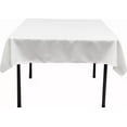 thumbnail image 1 of White Tabletop - 52" X 52", Spun Polyester - Durable & Easy-Clean, 1 of 2