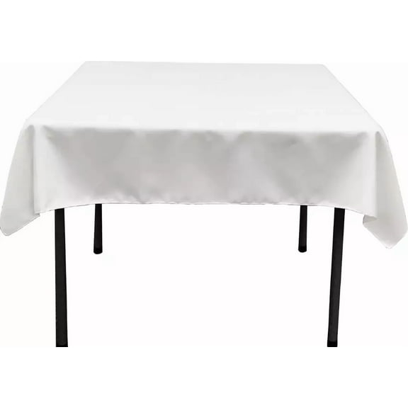 White Tabletop - 52" X 52", Spun Polyester - Durable & Easy-Clean