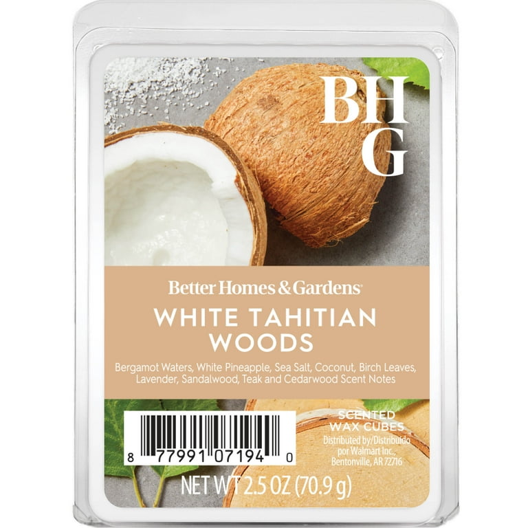 Better Homes & Gardens White Tahitian Woods Scented Wax Melts 2.5 Better Homes & Gardens White Tahitian Woods Scented Wax Melts 2.5