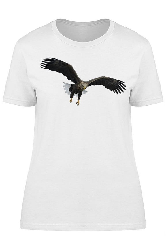 White Tail Erne In Flight T-Shirt Women -Image by Shutterstock, Female Large