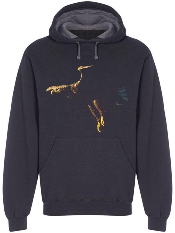 White Tailed Eagle In Flight Hoodie Men -Image by Shutterstock, Male x-Large