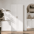 thumbnail image 1 of Fddevelop White Tall Wood Kitchen Pantry Cabinet with Doors and Adjustable Shelves  71”H, 1 of 8