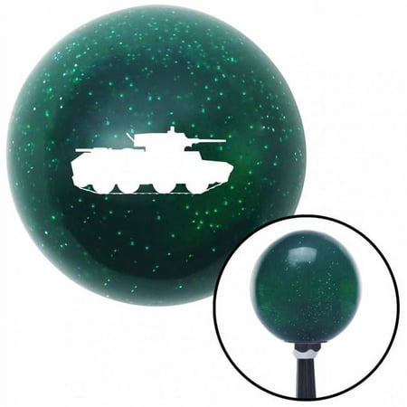 White Tank Green Metal Flake Shift Knob with M16 x 1.5 Insert Shifter Auto Manual