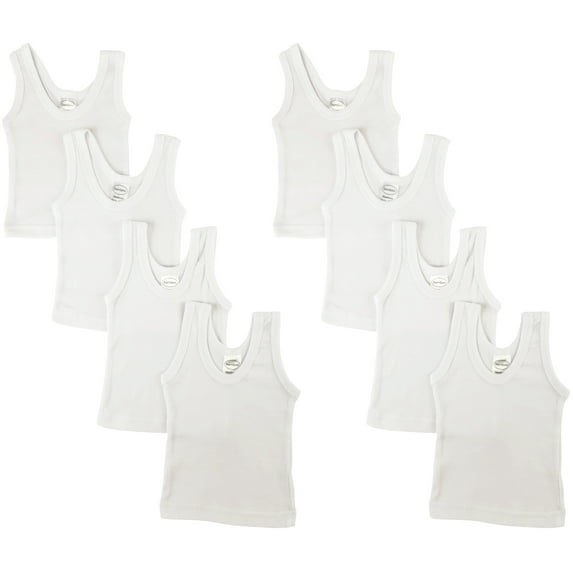 White Tank Tops 8 Pack