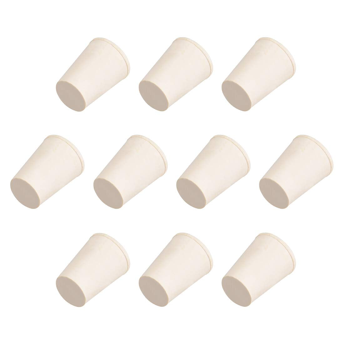 Aazon.co: 4 Pcs 8# Rubber Stopper White Tapered Lab Seal Solid Rubber