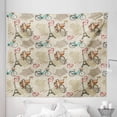 thumbnail image 1 of White Tapestry, Newspaper Vintage Retro with Paris Lettering in Hearts Art Print, Fabric Wall Hanging Decor for Bedroom Living Room Dorm, 5 Sizes, White Black, by Ambesonne, 1 of 1