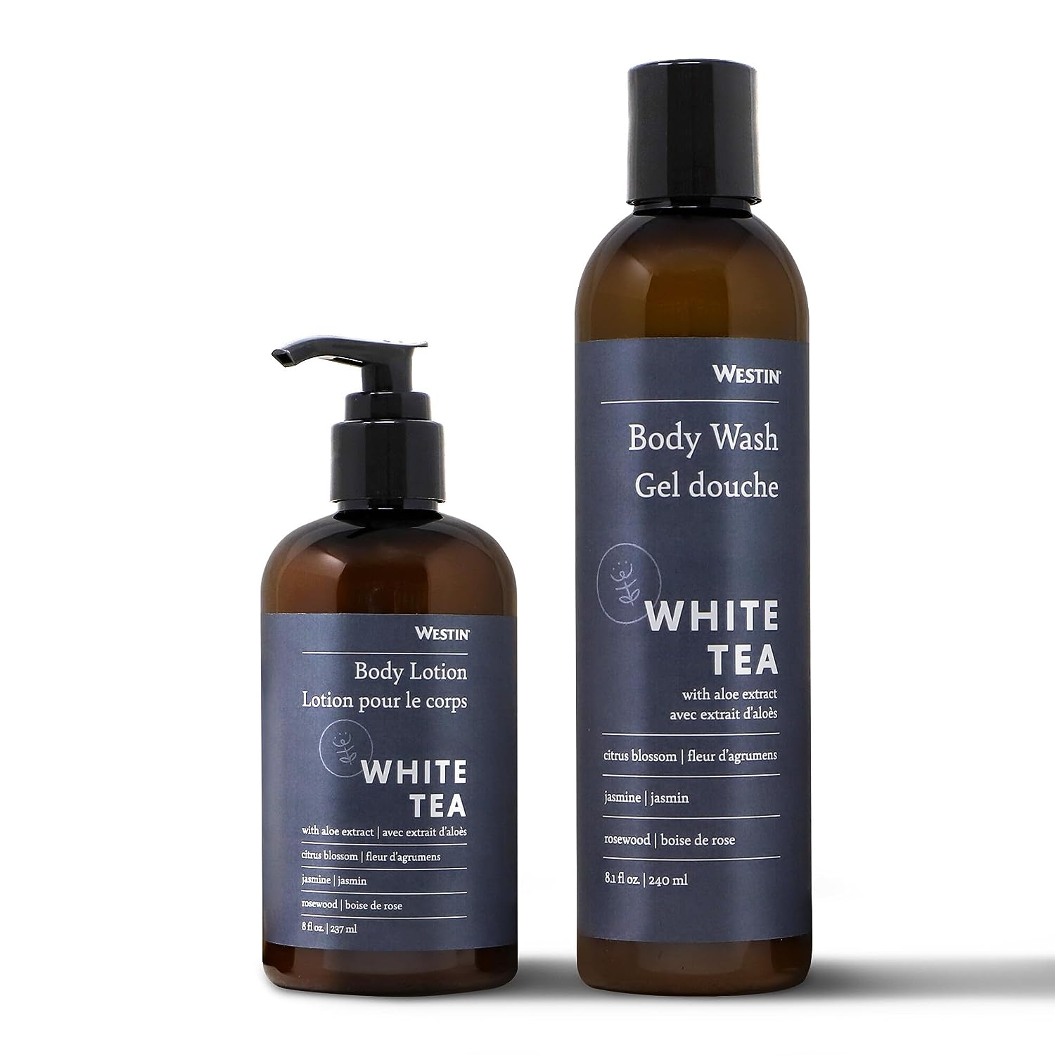 White Tea Aloe Body Wash & Body Lotion Set Nourishing & Hydrating