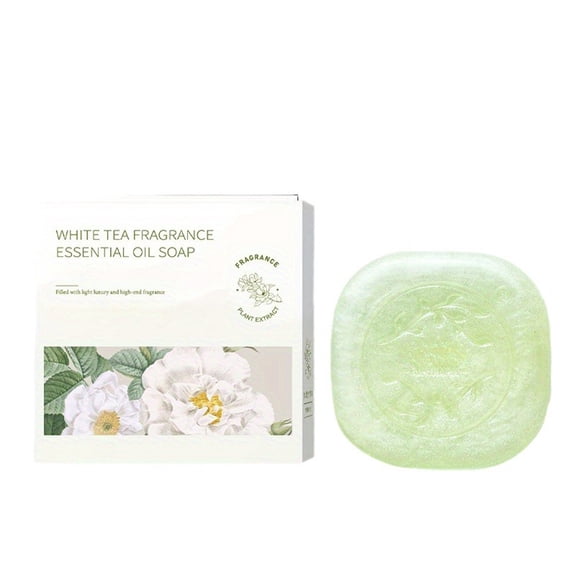 White Tea Essential Oil Soap Bar For Long Lasting Shower 100G Paper Box