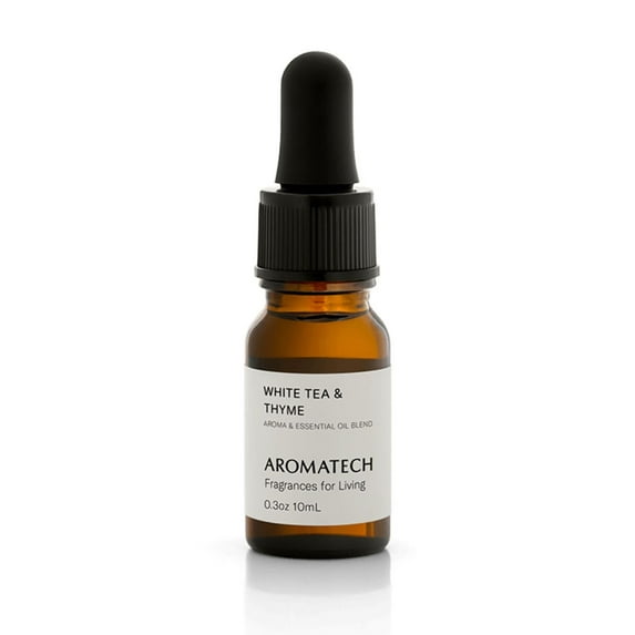 AromaTech White Tea and Thyme Aroma Essential Oil Blend: Luxury Hotel Inspired Aromatherapy with Tea Leaf, Fresh Thyme & Amber for Ultrasonic Diffusers & Nebulizers - 0.3 fl oz, 10 mL