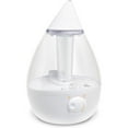 thumbnail image 1 of White Teardrop Ultrasonic Cool Mist Humidifier, 1 Gallon Auto Shut-Off for Large Room, Baby Nursery, Bedroom Office, Clear & White, 1 of 5