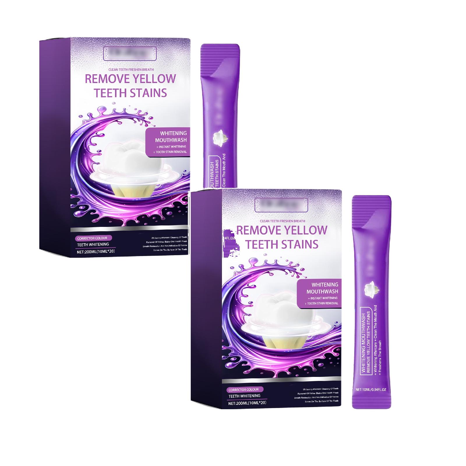 White Teeth, Purple Beauty Mouthwash for Teeth Cleaning Yellow Stains