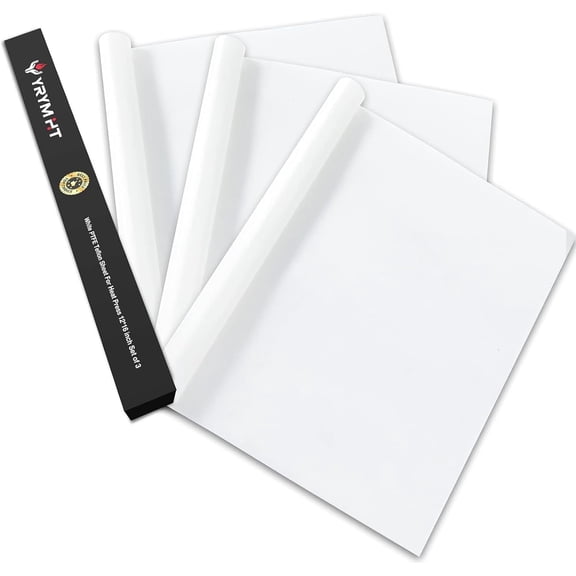 White Teflon Sheet for Heat Press - 3 Pack Non Stick Teflon Sheets 12 x 16" Heat Transfer Paper Reusable Heat Resistant Craft Mat