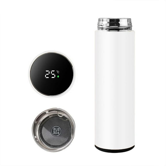 (White) Temperature Display Smart Thermos Cup