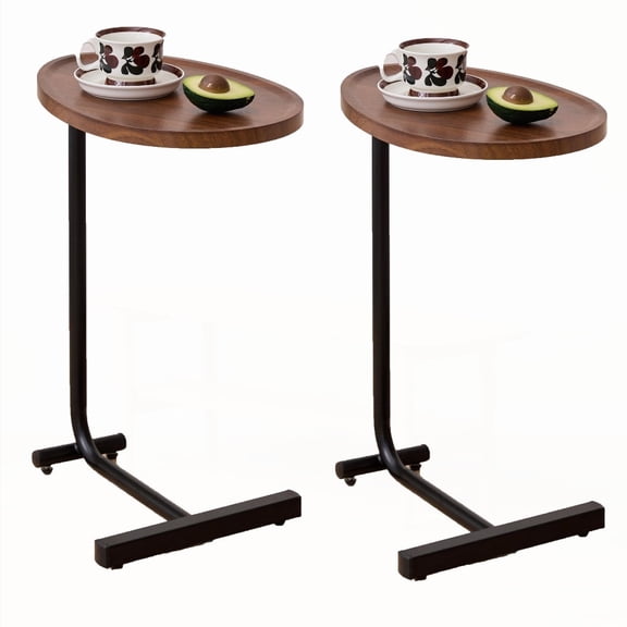 White Tempered Clear Glass End Table, 2-Layers Small Storage Table | Easy Cleaning, Living Room Side