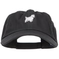 thumbnail image 1 of White Terrier Dog Embroidered Low Cap - Black OSFM, 1 of 5