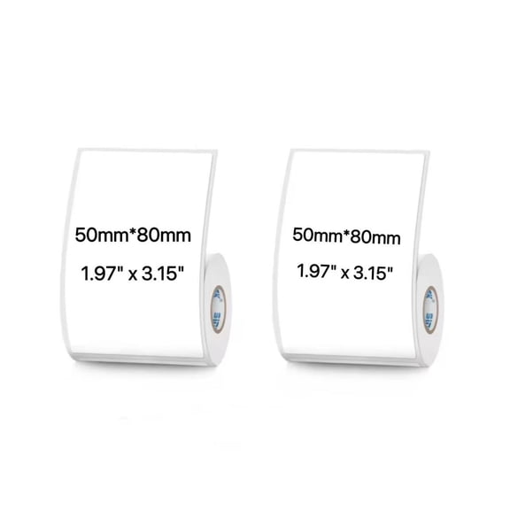 White Thermal Labels Compatible with Phomemo,Marklife for Barcode, Price Tags, Shipping & Logo Design