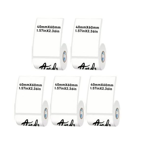 White Thermal Labels Compatible with Phomemo,Marklife for Barcode, Price Tags, Shipping & Logo Design